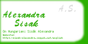 alexandra sisak business card